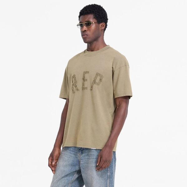 Represent Rep Applique T-shirt Beige