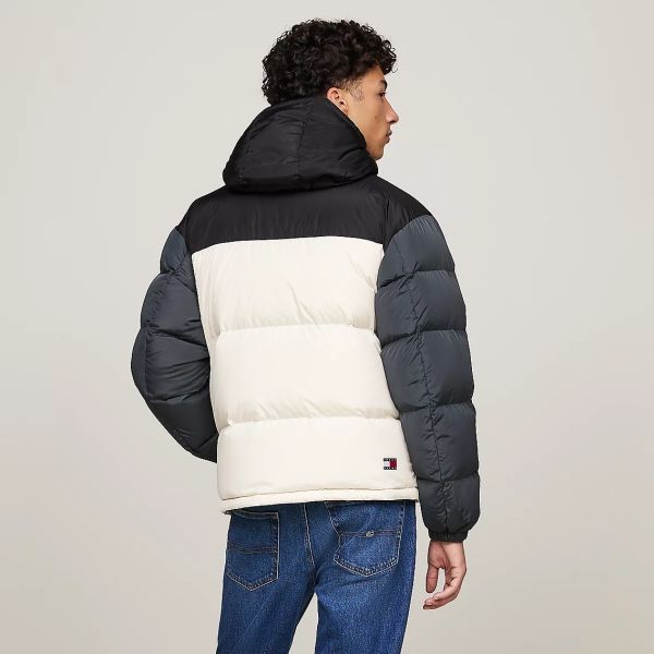 Tommy Jeans Alaska Colorblocked Puffer Off White/Zwart