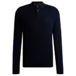 Boss Asac Longsleeve Polo Navy