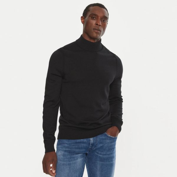 Boss Avac Turtleneck Sweater Zwart