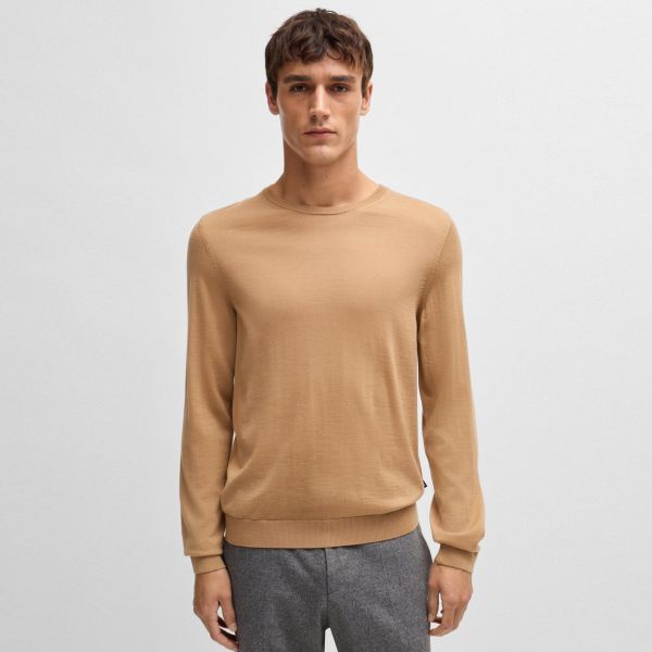 Boss Leno Knit Sweater Beige