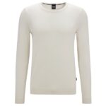 Boss Leno Knit Sweater Off White