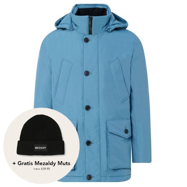 boss osiass parka blauw