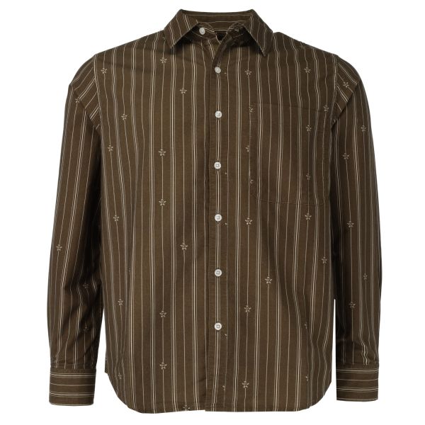 Bram's Fruit Lemon Pattern Oxford Overhemd Bruin