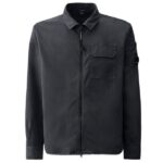 CP Company Gabardine Zipped Overshirt Navy