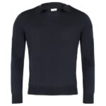 Gran Sasso Tennis Longsleeve Polo Navy