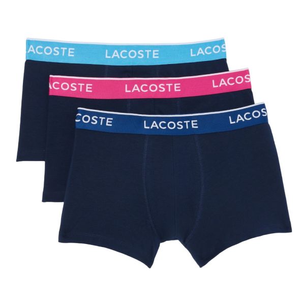 Lacoste 3-Pack Boxer Navy/Roze/Licht Blauw