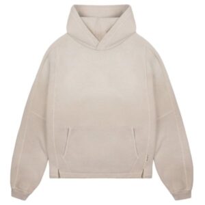 Represent Stepped Hem Hoodie Beige