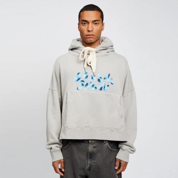 Bonsai Oversized Cropped Hoodie Grijs