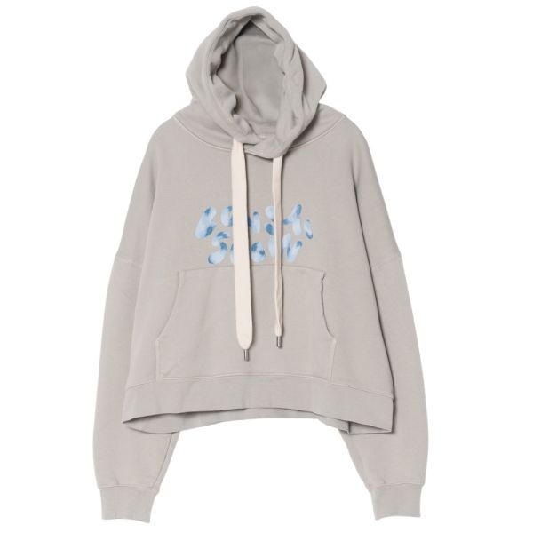 Bonsai Oversized Cropped Hoodie Grijs