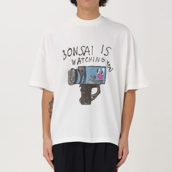 Bonsai Oversized Printed Graphic T-shirt Wit