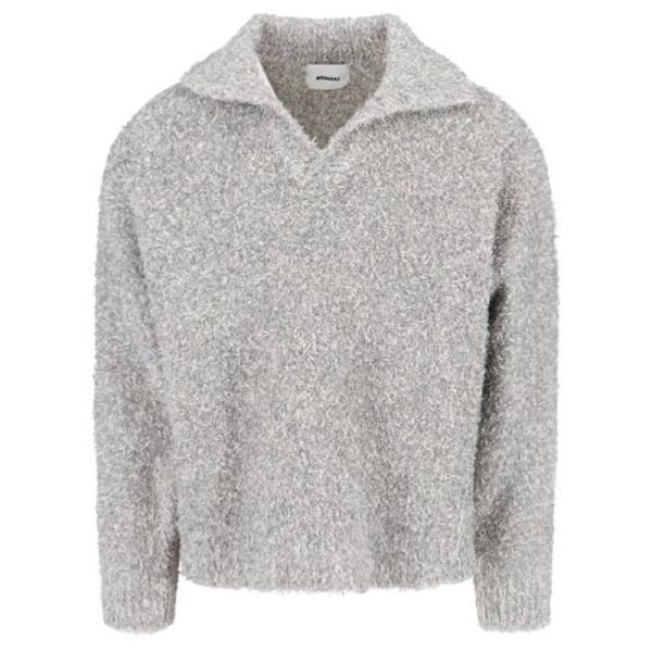 Bonsai Oversized Vrille Knit Sweater Grijs