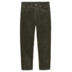Carhartt WIP Newel Corduroy Broek Donker Groen