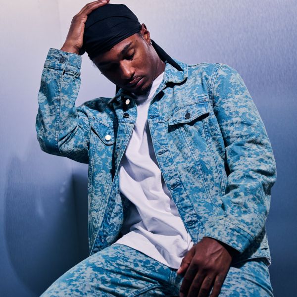 Croyez Jacquard Camo Spijkerjas Licht Blauw