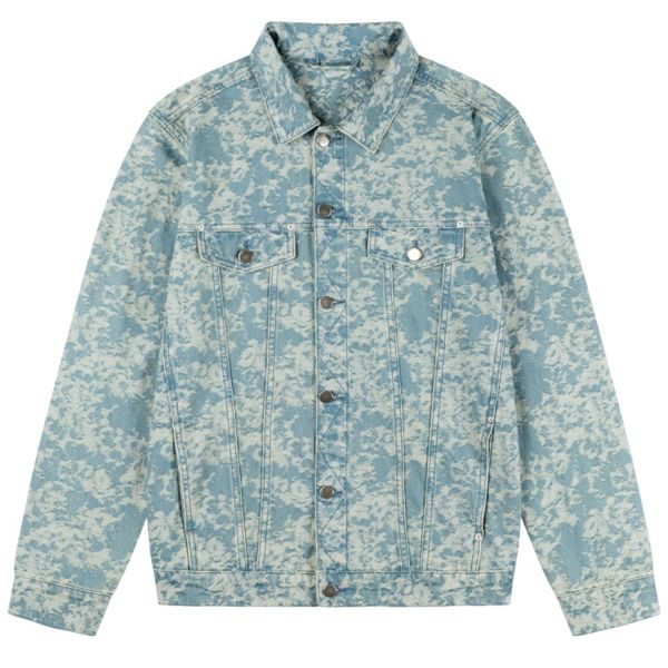 Croyez Jacquard Camo Spijkerjas Licht Blauw