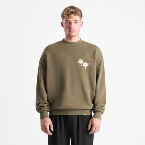 Don't Waste Culture Rodge Sweater Donker Groen