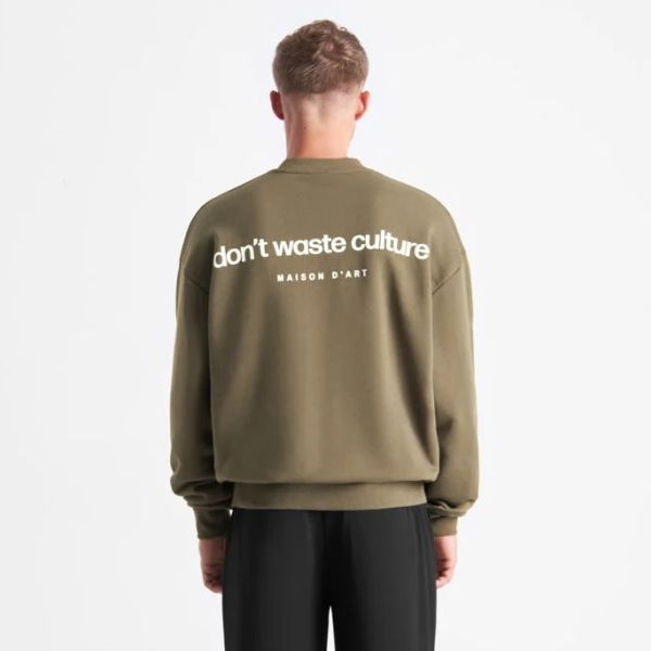 Don't Waste Culture Ruben Sweater Donker Groen