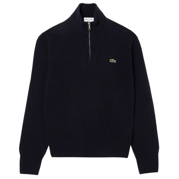 Lacoste Knitted Half Zip Sweater Navy