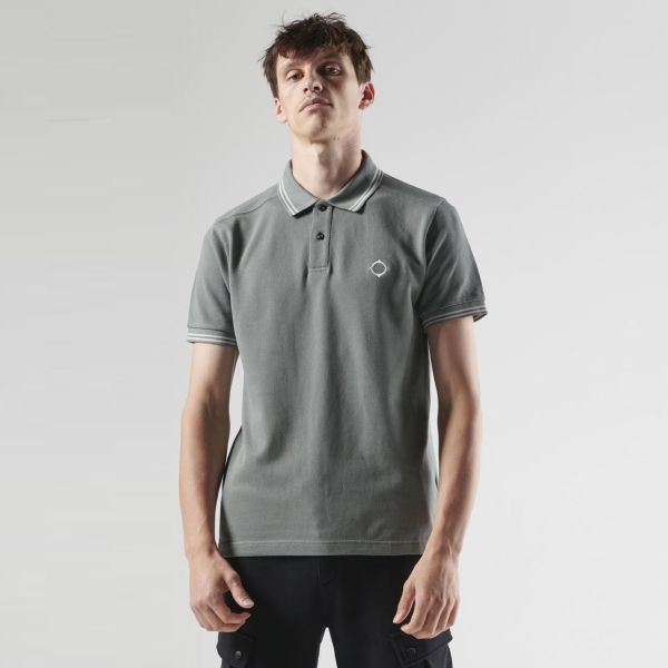 Ma.strum Double Tipped Polo Grijs