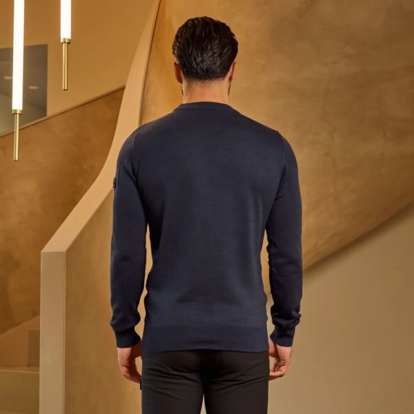 Malelions Knitted Sweater Navy