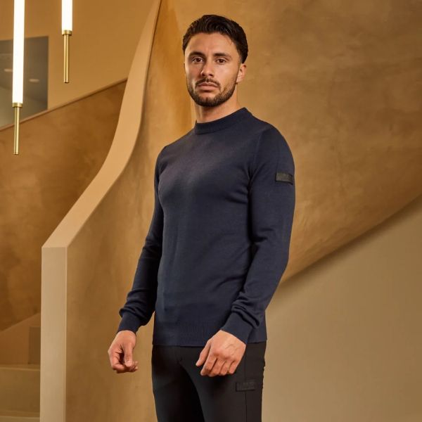 Malelions Knitted Sweater Navy