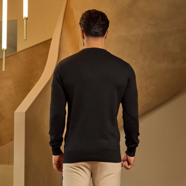 Malelions Knitted Sweater Zwart