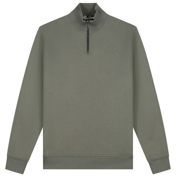 Malelions Turtle Half Zip Sweater Antraciet