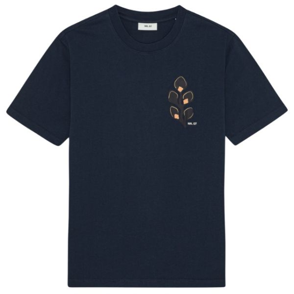 NN.07 Adam Print T-shirt Navy