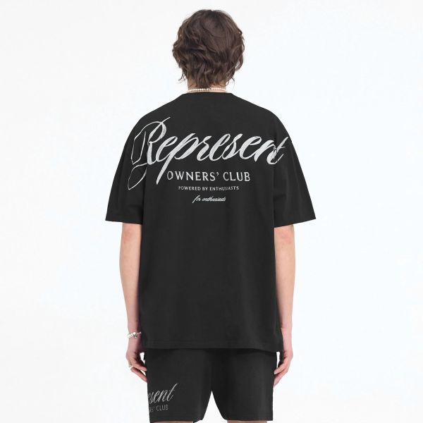 Represent Owners Club Script T-shirt Zwart