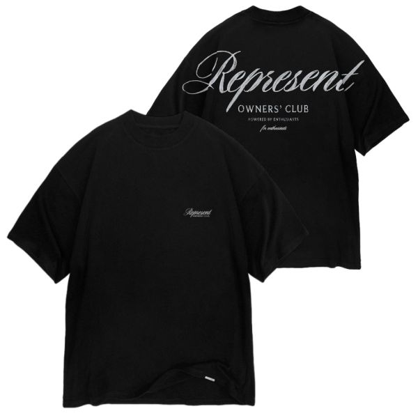 Represent Owners Club Script T-shirt Zwart