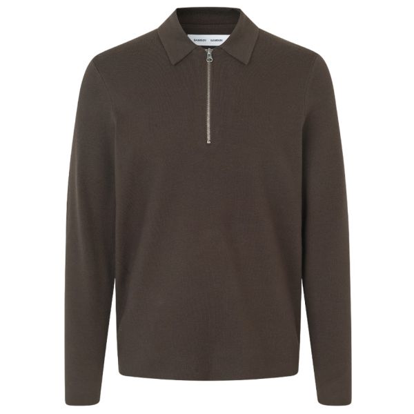 Samsøe Samsøe Guna Half Zip Sweater Bruin