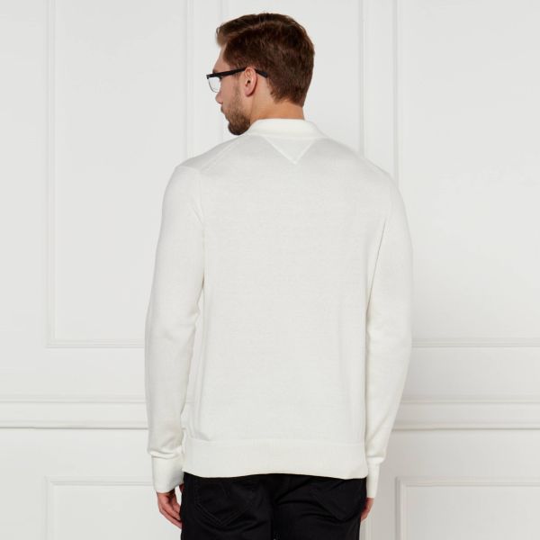 Tommy Hilfiger Organic Polo Sweater Off White