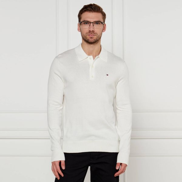 Tommy Hilfiger Organic Polo Sweater Off White