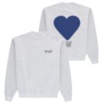 Arbor Antwerp Blue Faded Heart Sweater Grijs