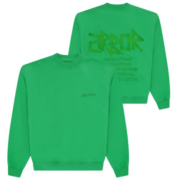 Arbor Antwerp Green Metallic Sweater Groen