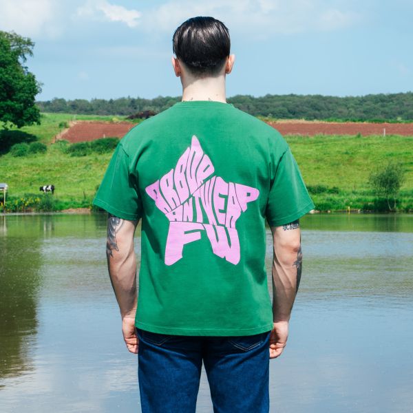 Arbor Antwerp Pink Star T-shirt Groen