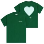 Arbor Antwerp White Faded Heart T-shirt Groen