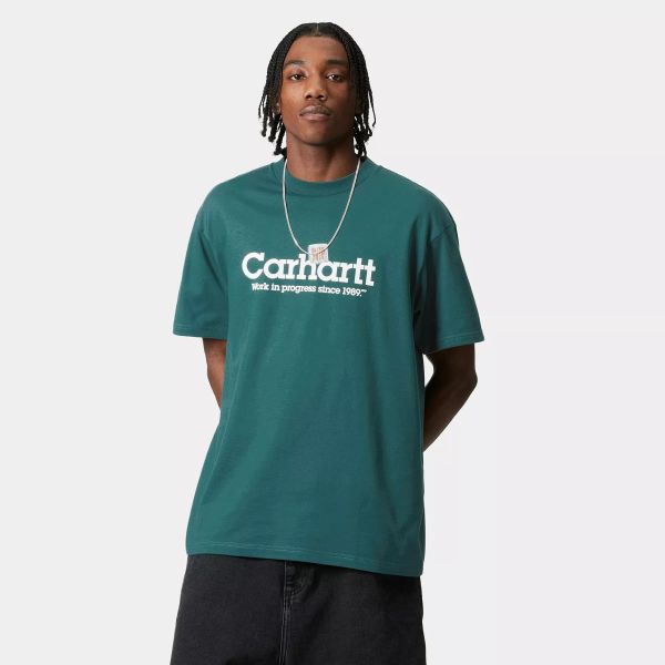 Carhartt WIP Label Script T-shirt Groen