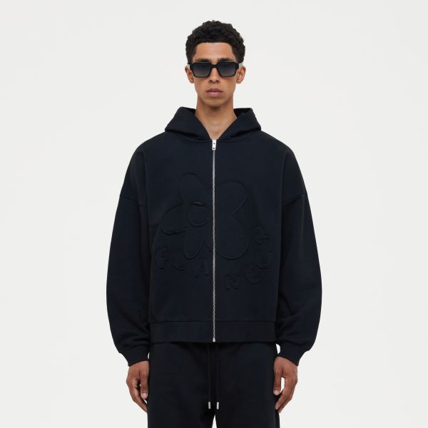 Flâneur Blossom Patches Vest Zwart