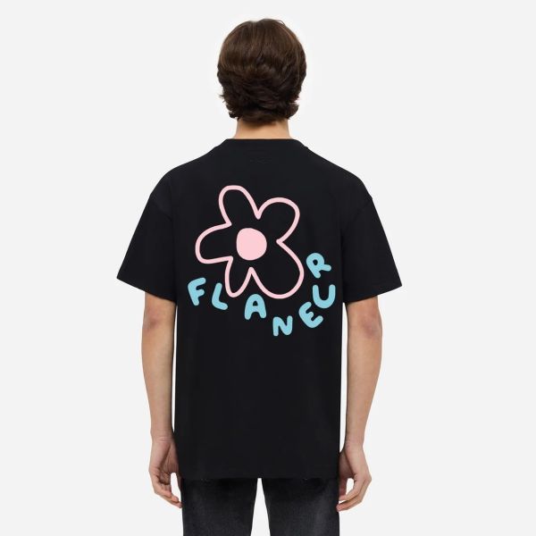 Flâneur Blossom T-shirt Zwart
