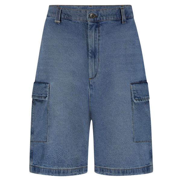 Flâneur Denim Cargo Korte Broek Blauw