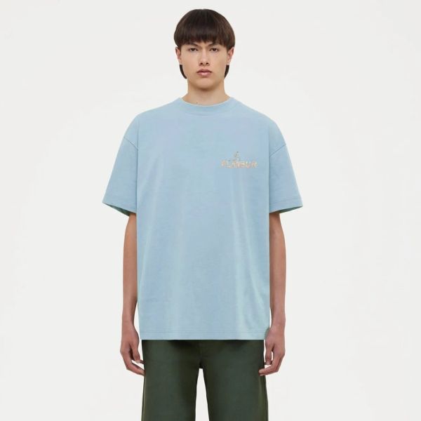 Flâneur Passage Of Time T-shirt Licht Blauw