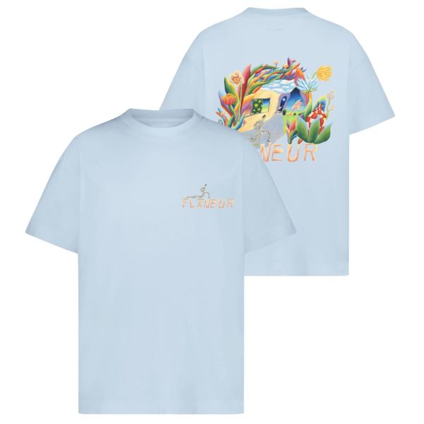Flâneur Passage Of Time T-shirt Licht Blauw