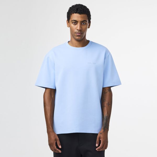 NN.07 Nat Logo T-shirt Licht Blauw