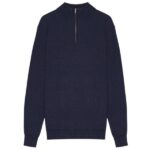 NN.07 Sergio Zip Mock Sweater Navy