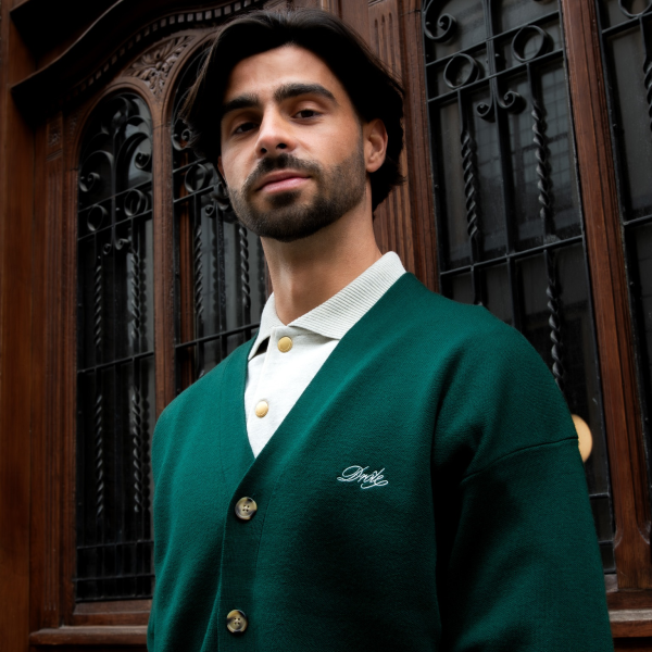 Drôle De Monsieur Drôle Cardigan Donker Groen 2