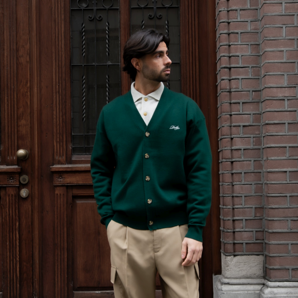Drôle De Monsieur Drôle Cardigan Donker Groen 3