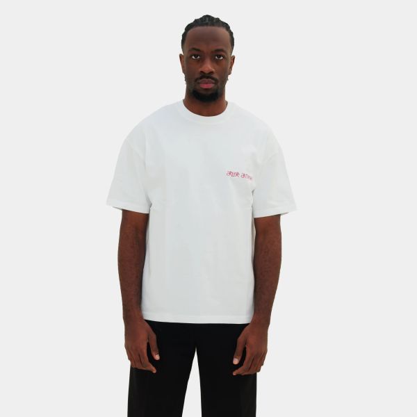 Arbor Antwerp Pink Overlay T-shirt Wit