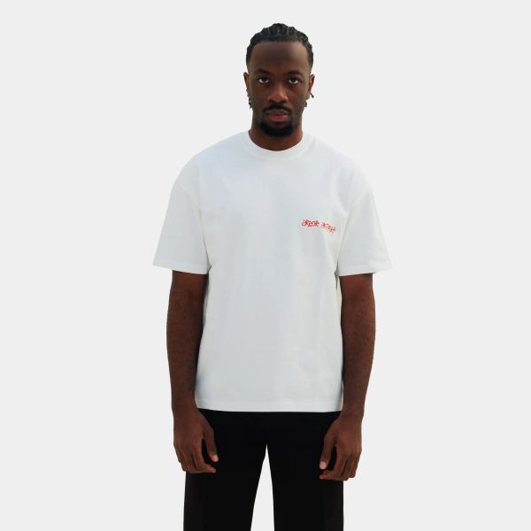 Arbor Antwerp Red Lips T-shirt Wit