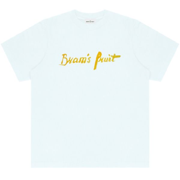 Bram’s Fruit Mum's Script Logo T-shirt Licht Blauw